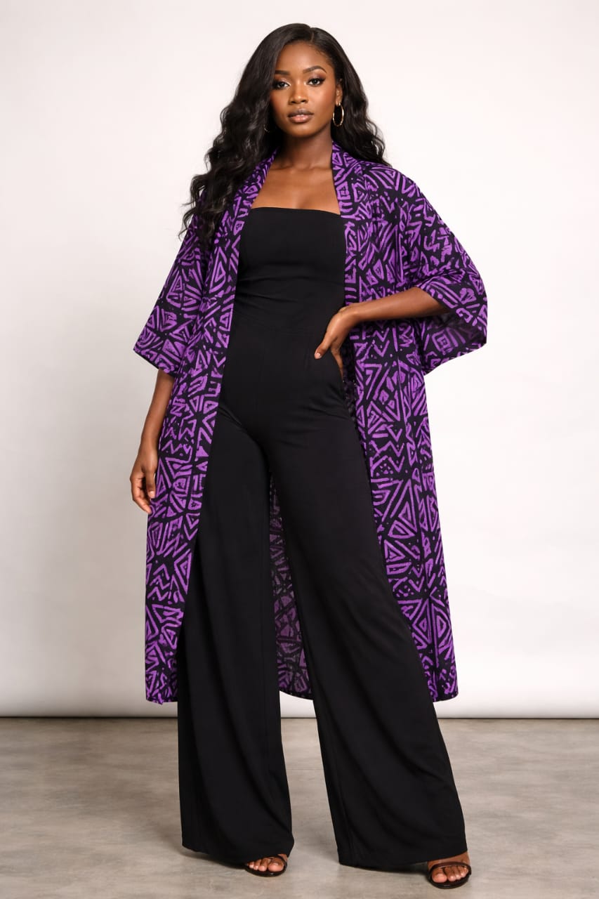 Royal Purple Kimono Set